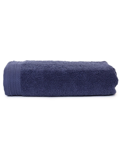 Organic Bath Towel zum Besticken und Bedrucken in der Farbe Denim Faded mit Ihren Logo, Schriftzug oder Motiv.