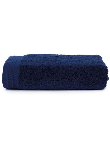 Organic Bath Towel zum Besticken und Bedrucken in der Farbe Navy Blue mit Ihren Logo, Schriftzug oder Motiv.