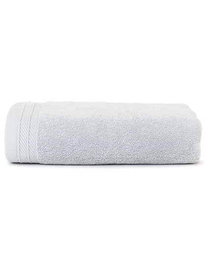 Organic Bath Towel zum Besticken und Bedrucken in der Farbe Silver Grey mit Ihren Logo, Schriftzug oder Motiv.