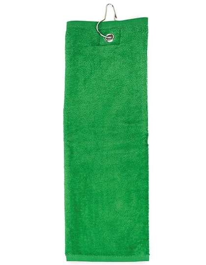 Golf Towel zum Besticken und Bedrucken in der Farbe Green mit Ihren Logo, Schriftzug oder Motiv.