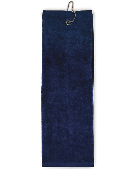 Golf Towel zum Besticken und Bedrucken in der Farbe Navy Blue mit Ihren Logo, Schriftzug oder Motiv.