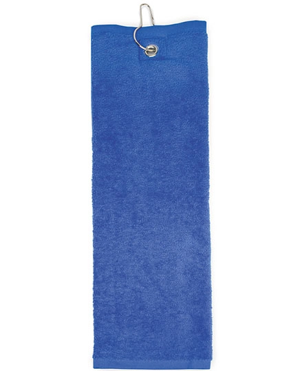 Golf Towel zum Besticken und Bedrucken in der Farbe Royal Blue mit Ihren Logo, Schriftzug oder Motiv.