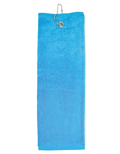 Golf Towel zum Besticken und Bedrucken in der Farbe Turquoise mit Ihren Logo, Schriftzug oder Motiv.
