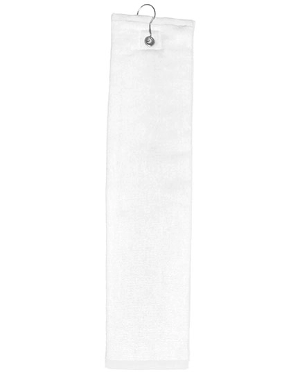 Golf Towel zum Besticken und Bedrucken in der Farbe White mit Ihren Logo, Schriftzug oder Motiv.