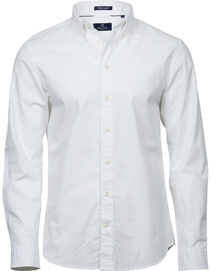 Men´s Perfect Oxford Shirt zum Besticken und Bedrucken in der Farbe White mit Ihren Logo, Schriftzug oder Motiv.