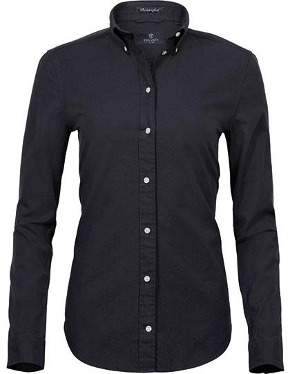 Women´s Perfect Oxford Shirt zum Besticken und Bedrucken in der Farbe Black mit Ihren Logo, Schriftzug oder Motiv.