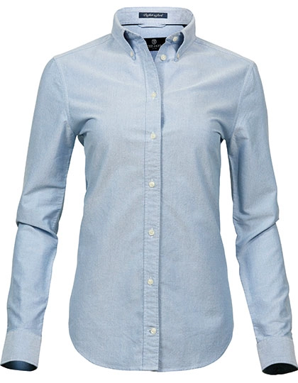 Women´s Perfect Oxford Shirt zum Besticken und Bedrucken in der Farbe Light Blue mit Ihren Logo, Schriftzug oder Motiv.