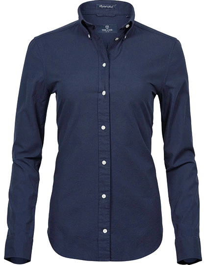 Women´s Perfect Oxford Shirt zum Besticken und Bedrucken in der Farbe Navy mit Ihren Logo, Schriftzug oder Motiv.