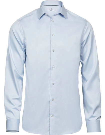 Luxury Shirt Slim Fit zum Besticken und Bedrucken in der Farbe Light Blue mit Ihren Logo, Schriftzug oder Motiv.