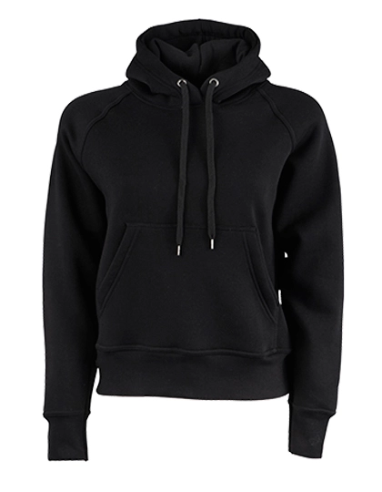 Women´s Hooded Sweatshirt zum Besticken und Bedrucken in der Farbe Black mit Ihren Logo, Schriftzug oder Motiv.