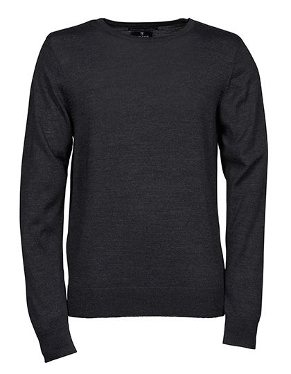 Men´s Crew Neck Sweater zum Besticken und Bedrucken in der Farbe Dark Grey (Solid) mit Ihren Logo, Schriftzug oder Motiv.
