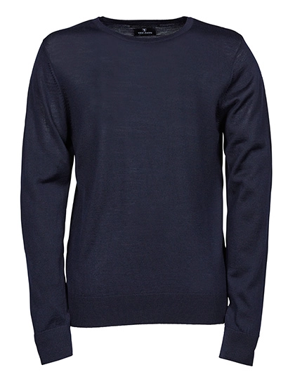 Men´s Crew Neck Sweater zum Besticken und Bedrucken in der Farbe Navy mit Ihren Logo, Schriftzug oder Motiv.