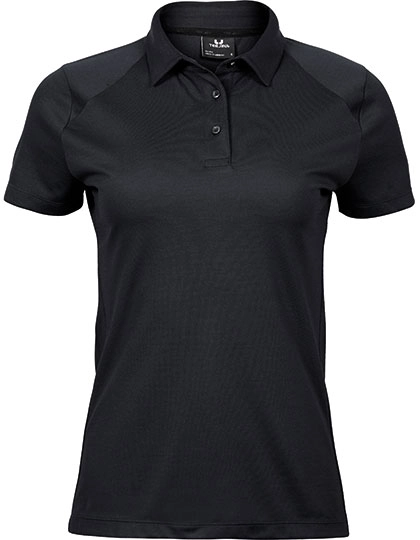Women´s Luxury Sport Polo zum Besticken und Bedrucken in der Farbe Black mit Ihren Logo, Schriftzug oder Motiv.