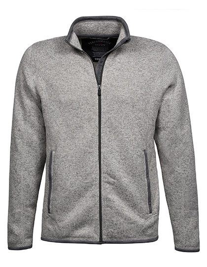 Men´s Outdoor Fleece Jacket zum Besticken und Bedrucken in der Farbe Grey Melange mit Ihren Logo, Schriftzug oder Motiv.