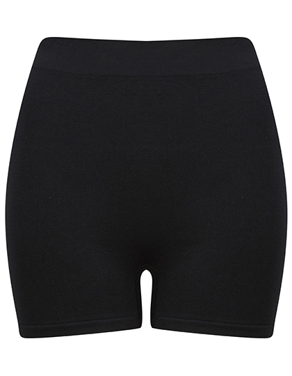 Ladies´ Seamless Shorts zum Besticken und Bedrucken in der Farbe Black mit Ihren Logo, Schriftzug oder Motiv.