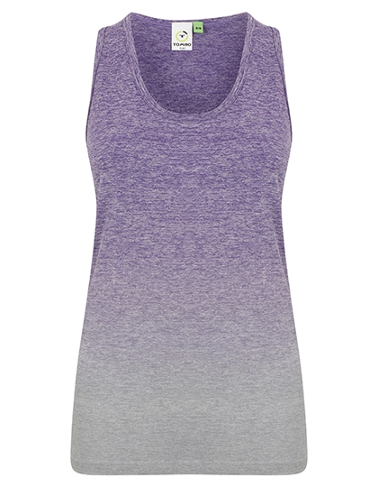 Ladies´ Seamless Fade Out Vest zum Besticken und Bedrucken in der Farbe Purple - Light Grey Marl mit Ihren Logo, Schriftzug oder Motiv.