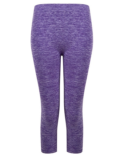Ladies´ Seamless Cropped Leggings zum Besticken und Bedrucken in der Farbe Purple Marl mit Ihren Logo, Schriftzug oder Motiv.