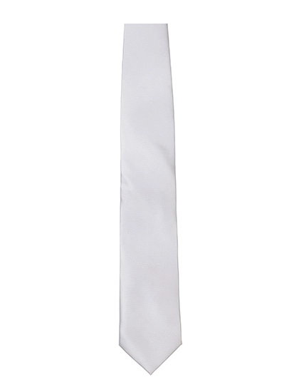 Satin Tie zum Besticken und Bedrucken in der Farbe White mit Ihren Logo, Schriftzug oder Motiv.