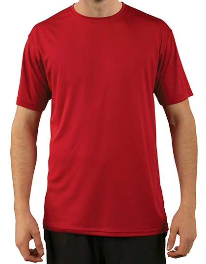 Solar Performance Short Sleeve T-Shirt zum Besticken und Bedrucken in der Farbe Mars Red mit Ihren Logo, Schriftzug oder Motiv.