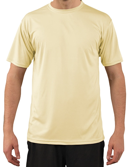 Solar Performance Short Sleeve T-Shirt zum Besticken und Bedrucken in der Farbe Pale Yellow mit Ihren Logo, Schriftzug oder Motiv.
