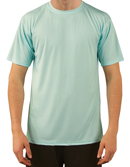 Solar Performance Short Sleeve T-Shirt zum Besticken und Bedrucken in der Farbe Seagrass mit Ihren Logo, Schriftzug oder Motiv.