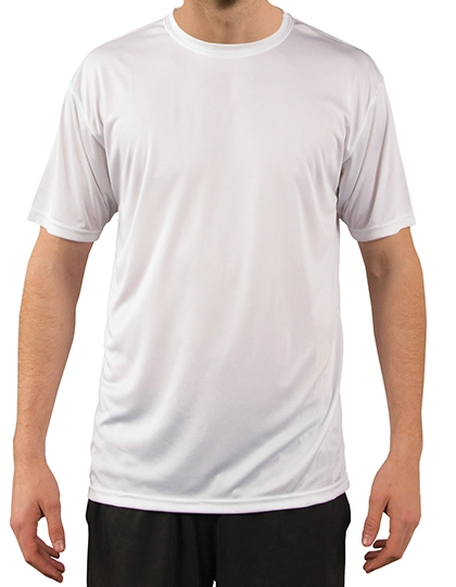 Solar Performance Short Sleeve T-Shirt zum Besticken und Bedrucken in der Farbe White mit Ihren Logo, Schriftzug oder Motiv.