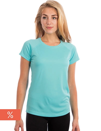 Ladies` Solar Performance Short Sleeve T-Shirt zum Besticken und Bedrucken mit Ihren Logo, Schriftzug oder Motiv.