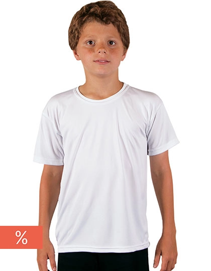 Youth Solar Performance Short Sleeve T-Shirt zum Besticken und Bedrucken mit Ihren Logo, Schriftzug oder Motiv.