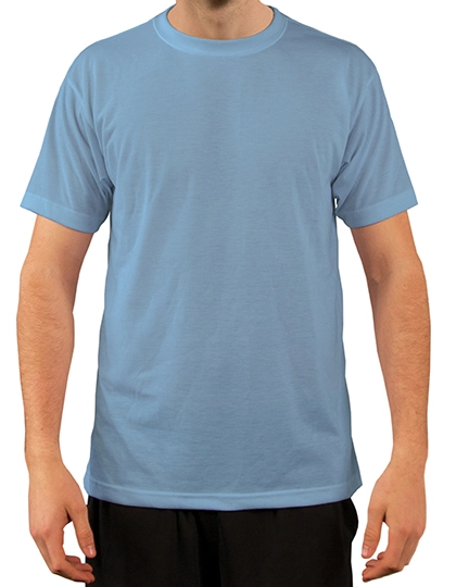 Basic Short Sleeve T-Shirt zum Besticken und Bedrucken in der Farbe Blizzard Blue mit Ihren Logo, Schriftzug oder Motiv.
