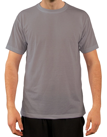 Basic Short Sleeve T-Shirt zum Besticken und Bedrucken in der Farbe Steel mit Ihren Logo, Schriftzug oder Motiv.