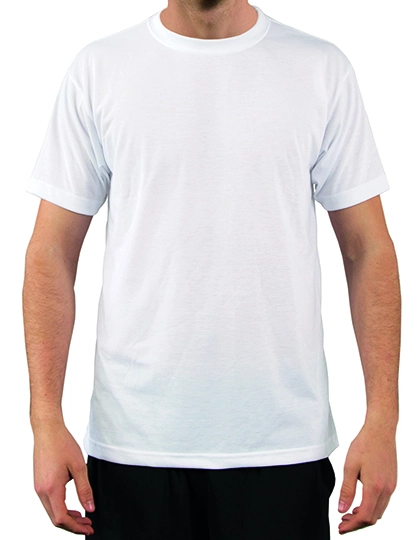 Basic Short Sleeve T-Shirt zum Besticken und Bedrucken in der Farbe White mit Ihren Logo, Schriftzug oder Motiv.