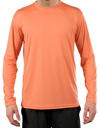 Solar Performance Long Sleeve T-Shirt zum Besticken und Bedrucken in der Farbe Citrus mit Ihren Logo, Schriftzug oder Motiv.