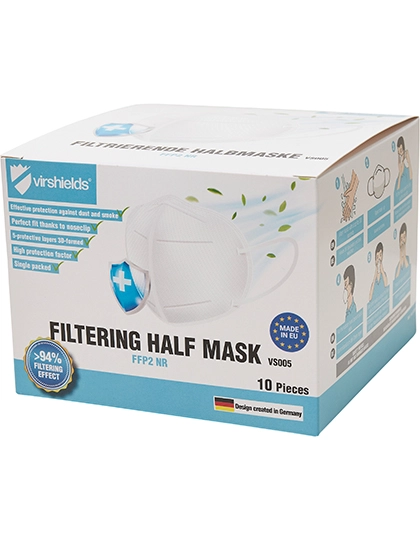 Filtering Half Mask FFP2 NR (Pack of 10) zum Besticken und Bedrucken mit Ihren Logo, Schriftzug oder Motiv.