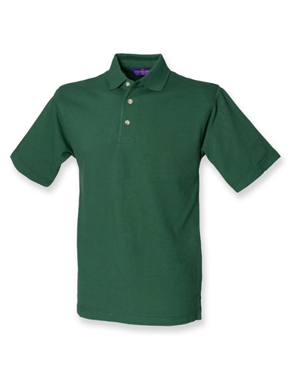 Classic Cotton Piqué Polo Shirt zum Besticken und Bedrucken in der Farbe Bottle mit Ihren Logo, Schriftzug oder Motiv.