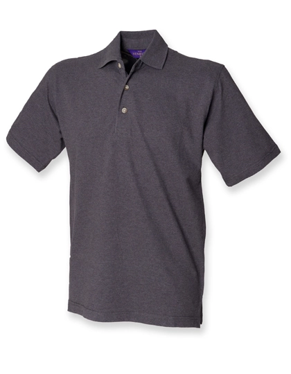 Classic Cotton Piqué Polo Shirt zum Besticken und Bedrucken in der Farbe Charcoal mit Ihren Logo, Schriftzug oder Motiv.