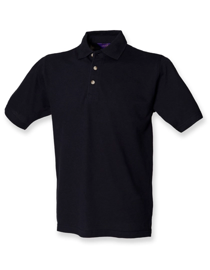 Classic Cotton Piqué Polo Shirt zum Besticken und Bedrucken in der Farbe Navy mit Ihren Logo, Schriftzug oder Motiv.