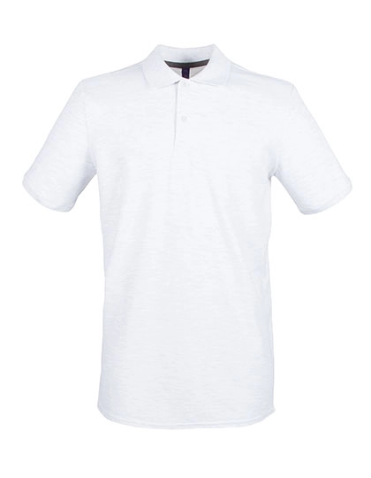 Men´s Micro-Fine Piqué Polo Shirt zum Besticken und Bedrucken in der Farbe Ash (Heather) mit Ihren Logo, Schriftzug oder Motiv.