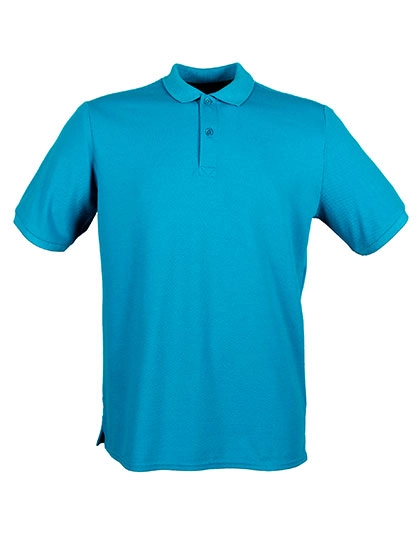 Men´s Micro-Fine Piqué Polo Shirt zum Besticken und Bedrucken in der Farbe Sapphire Blue mit Ihren Logo, Schriftzug oder Motiv.