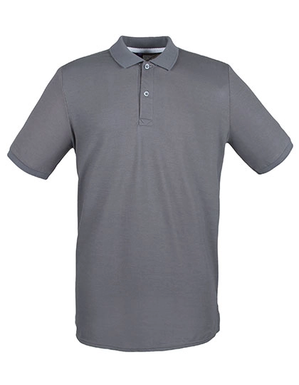 Men´s Micro-Fine Piqué Polo Shirt zum Besticken und Bedrucken in der Farbe Steel Grey mit Ihren Logo, Schriftzug oder Motiv.
