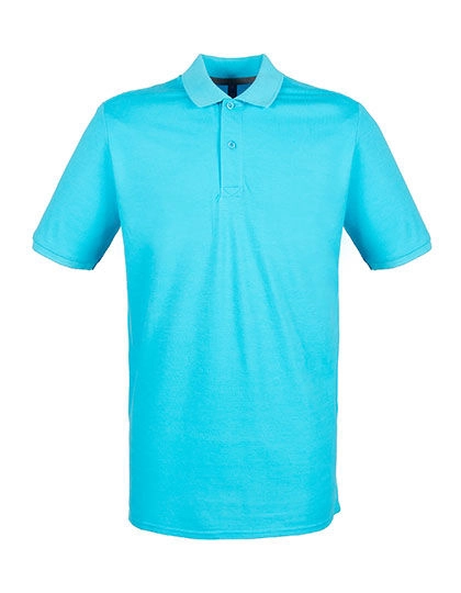 Men´s Micro-Fine Piqué Polo Shirt zum Besticken und Bedrucken in der Farbe Turquoise mit Ihren Logo, Schriftzug oder Motiv.