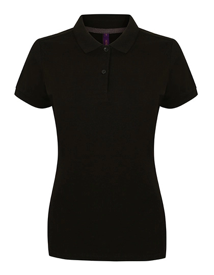 Ladies´ Micro-Fine-Piqué Polo Shirt zum Besticken und Bedrucken in der Farbe Black mit Ihren Logo, Schriftzug oder Motiv.