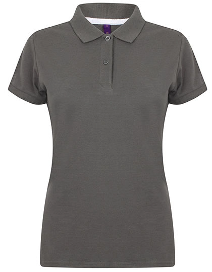 Ladies´ Micro-Fine-Piqué Polo Shirt zum Besticken und Bedrucken in der Farbe Steel Grey mit Ihren Logo, Schriftzug oder Motiv.