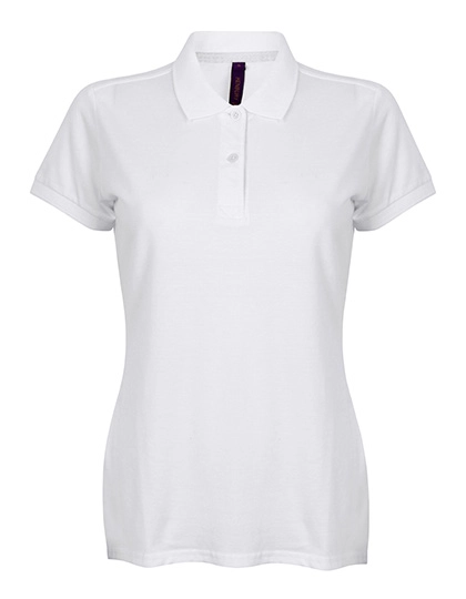 Ladies´ Micro-Fine-Piqué Polo Shirt zum Besticken und Bedrucken in der Farbe White mit Ihren Logo, Schriftzug oder Motiv.
