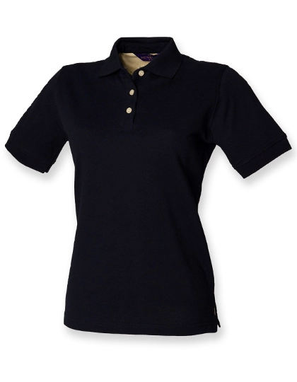 Ladies´ Classic Cotton Piqué Polo Shirt zum Besticken und Bedrucken in der Farbe Navy mit Ihren Logo, Schriftzug oder Motiv.