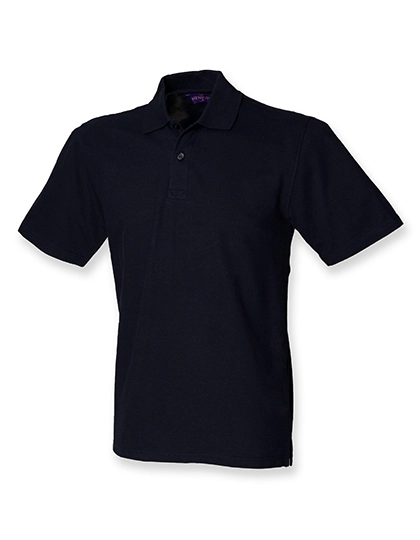 Men´s Stretch Piqué Polo Shirt zum Besticken und Bedrucken in der Farbe Navy mit Ihren Logo, Schriftzug oder Motiv.