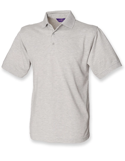 Men´s 65/35 Classic Piqué Polo Shirt zum Besticken und Bedrucken in der Farbe Heather Grey mit Ihren Logo, Schriftzug oder Motiv.