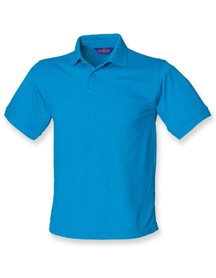 Men´s 65/35 Classic Piqué Polo Shirt zum Besticken und Bedrucken in der Farbe Sapphire Blue mit Ihren Logo, Schriftzug oder Motiv.