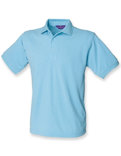 Men´s 65/35 Classic Piqué Polo Shirt zum Besticken und Bedrucken in der Farbe Sky mit Ihren Logo, Schriftzug oder Motiv.