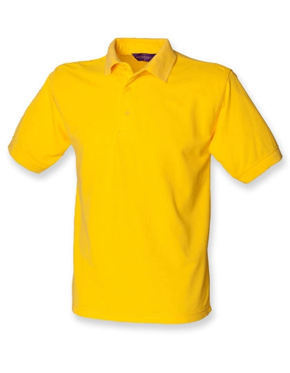 Men´s 65/35 Classic Piqué Polo Shirt zum Besticken und Bedrucken in der Farbe Yellow mit Ihren Logo, Schriftzug oder Motiv.