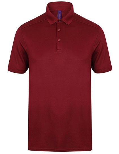 Men´s Slim Fit Stretch Polo Shirt + Wicking Finish zum Besticken und Bedrucken in der Farbe Burgundy mit Ihren Logo, Schriftzug oder Motiv.
